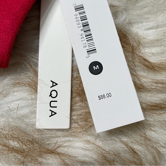 AQUA faux suede fit n flare dress - Picture 5 of 7